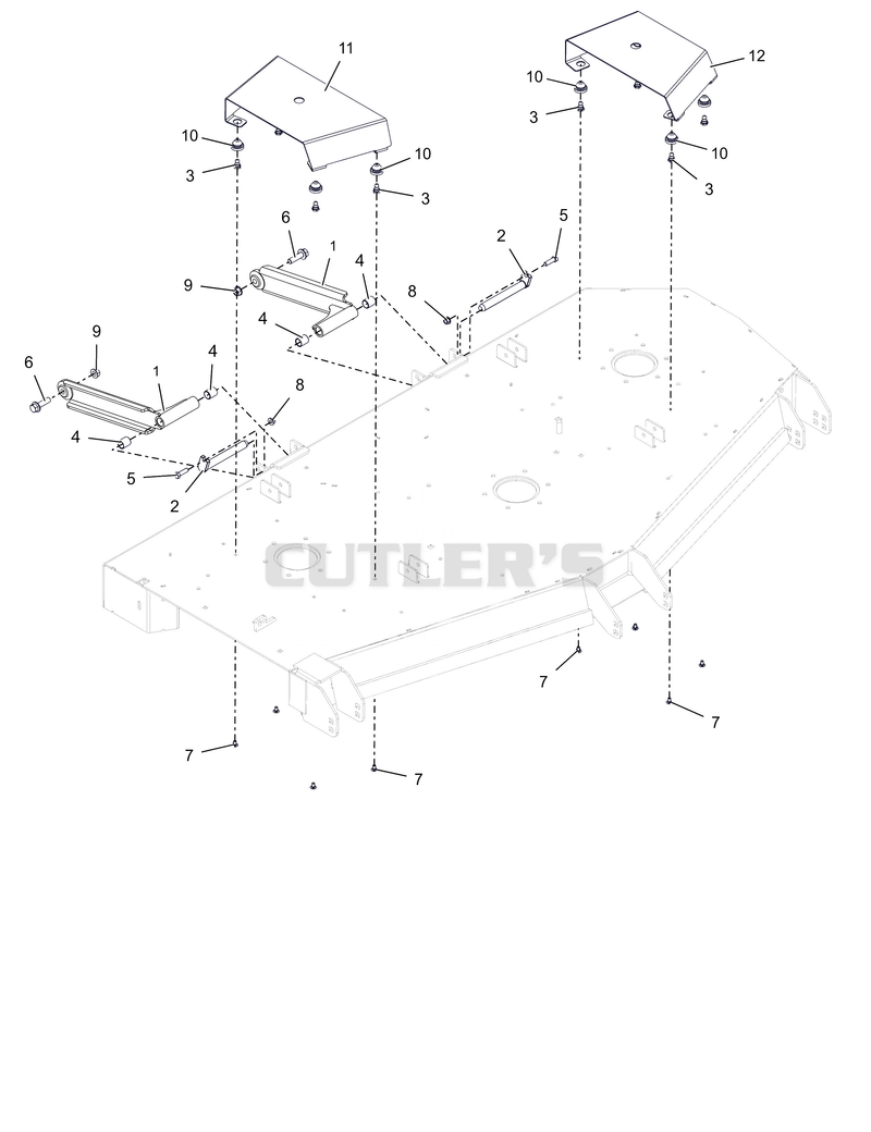 Deck Stabilizer Arms and Belt Guards - 72"