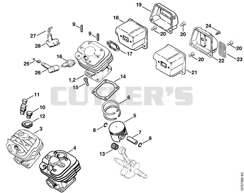 Cylinder, Muffler