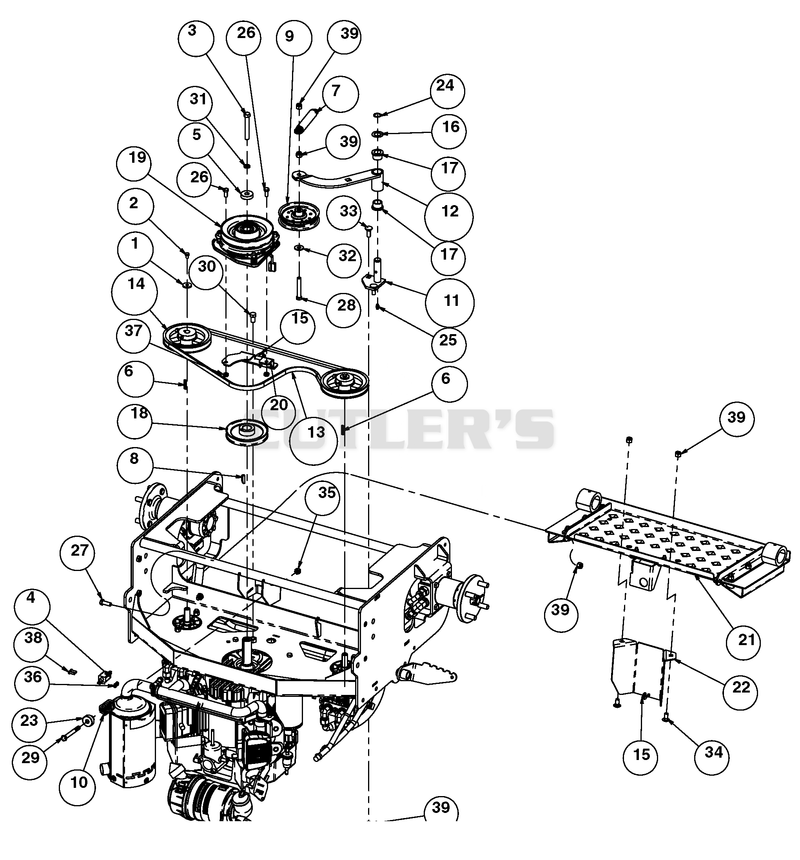 Clutch, Pump Components And Foot Plate Assembly