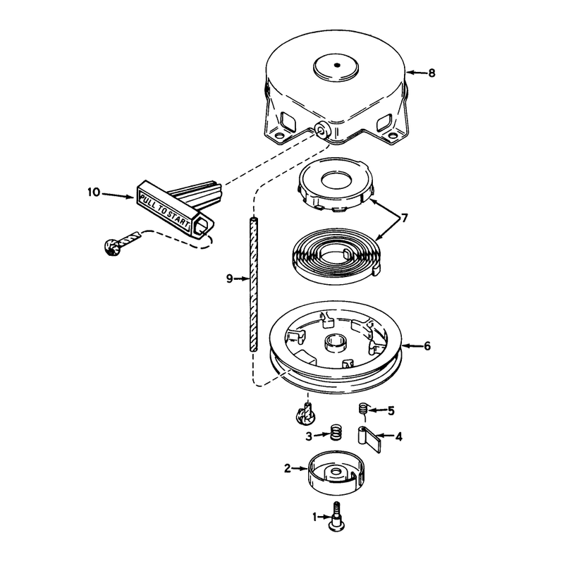 Shroud & Rewind Starter No. 590537 (engine Model No. Ah520 Type 1602)