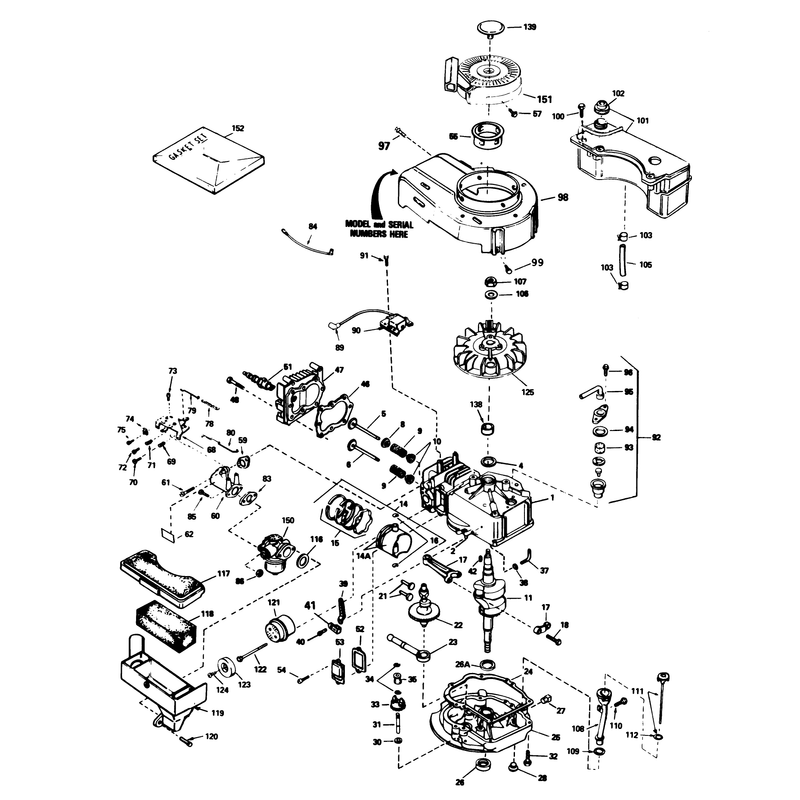 Engine Tecumseh Model No Tvs100-44013a