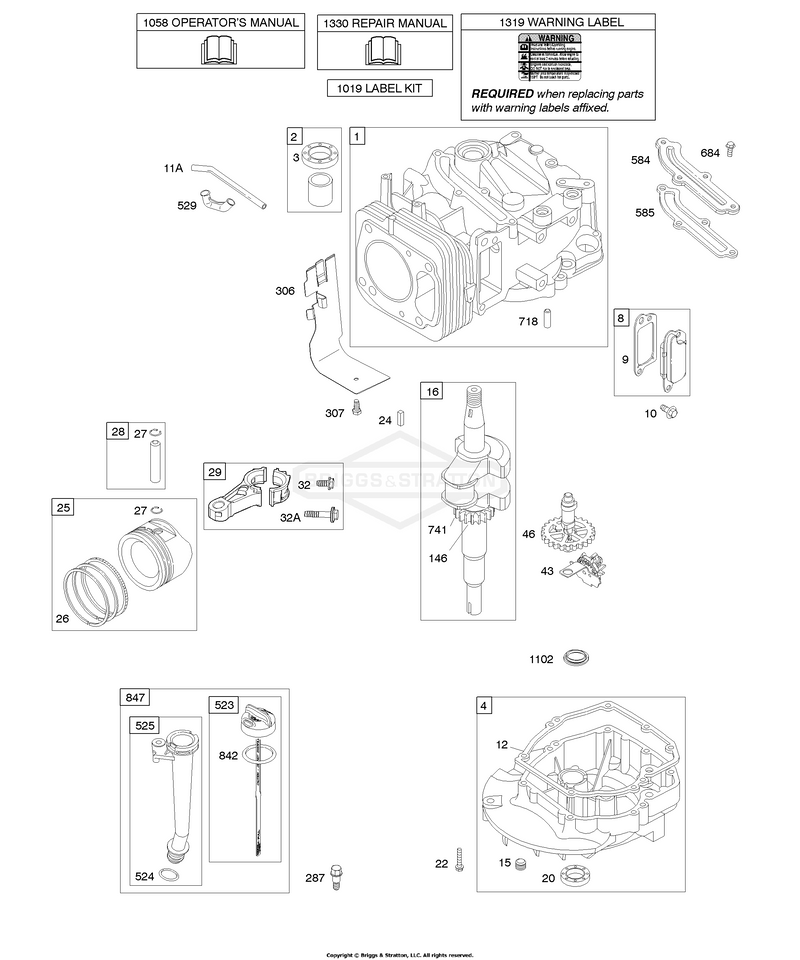 Camshaft, Crankshaft, Cylinder, Engine Sump, Lubrication, Piston Group