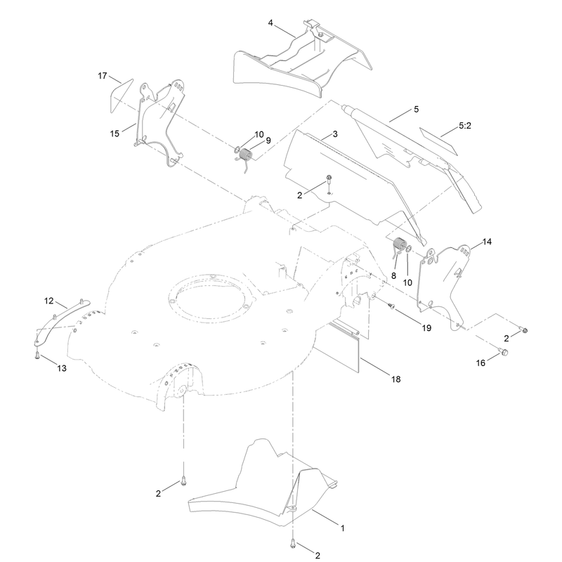 Rear Door and Mulch Plug Assembly