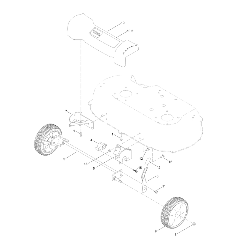 Front Wheel and Height of Cut Assembly