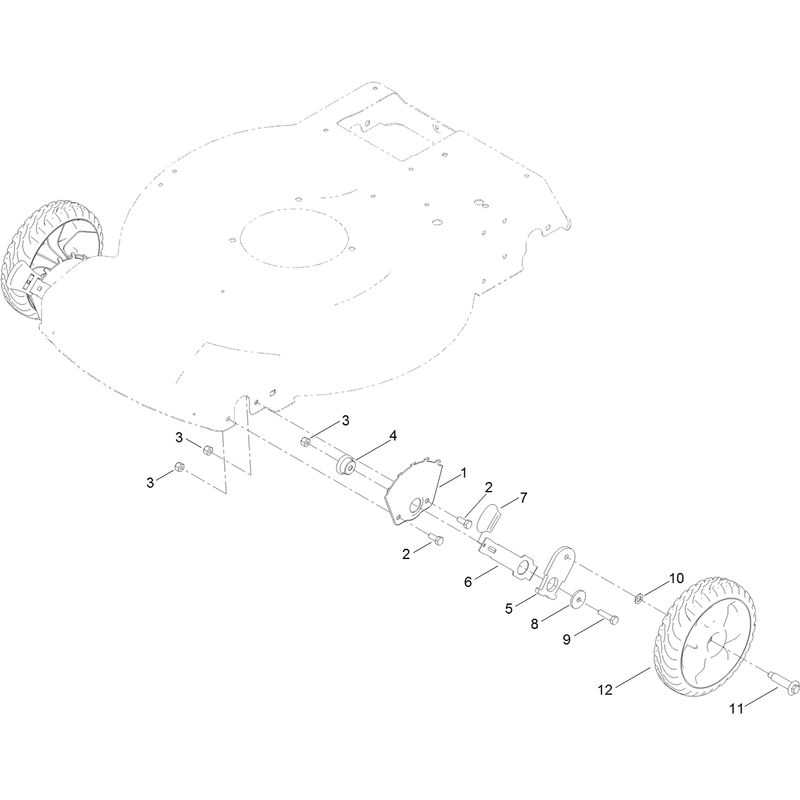 Front Wheel and Height of Cut Assembly