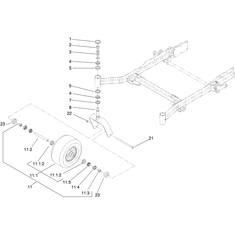 Caster and Wheel Assembly