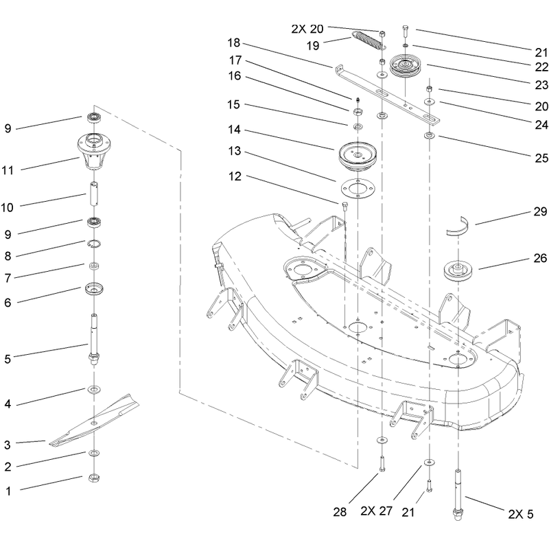 Spindle and Blade Assembly
