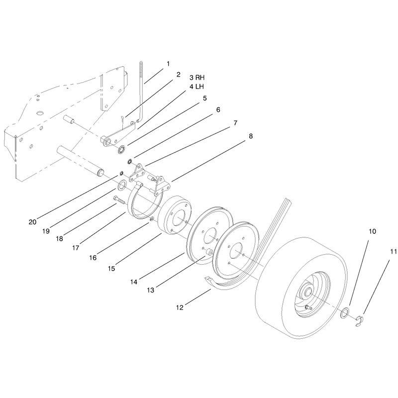 Brake Wheel Pulley and Wheel Assembly