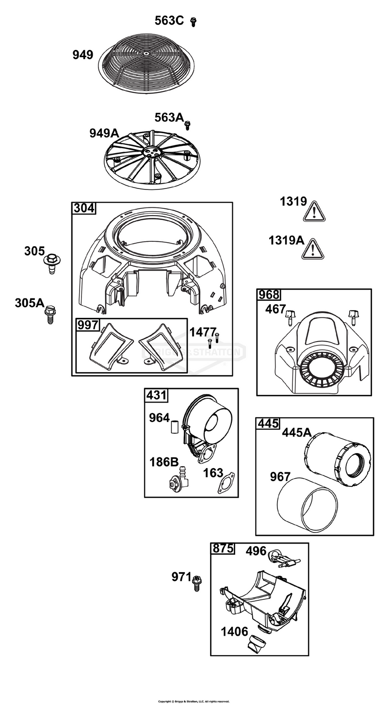 Blower Housing and Air Cleaner Group