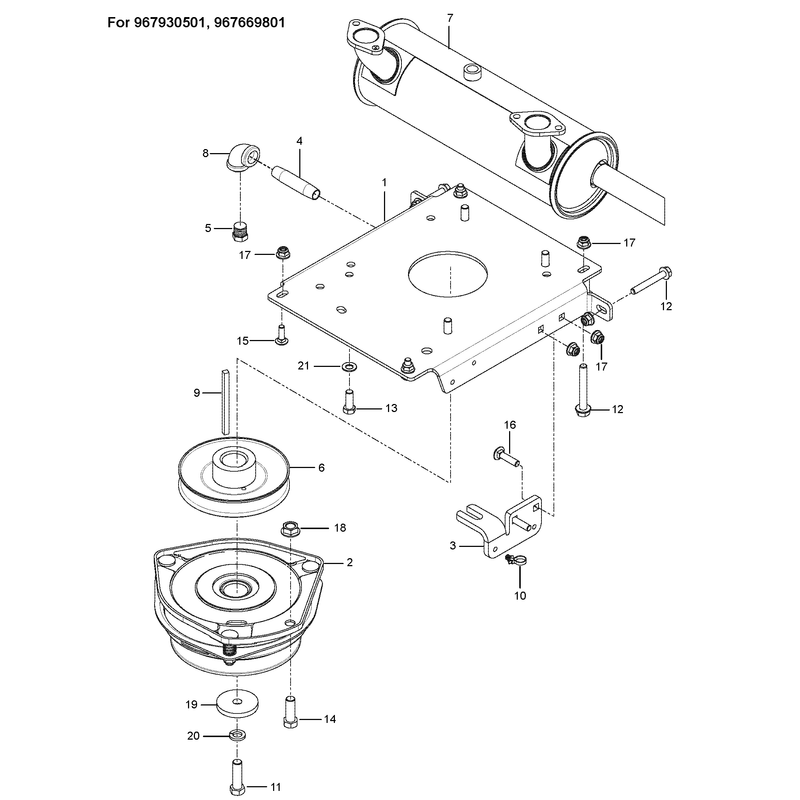 ENGINE MOUNTING, GUARDS & MUFFLER