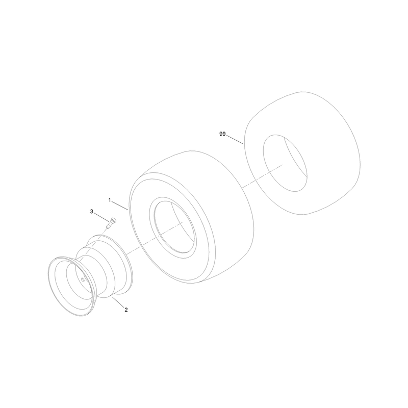 4 Ply Wheel and Tire Assembly No. 119-8908