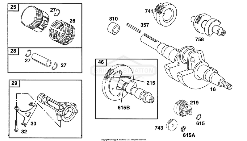 Piston Grp, Crank, Cam