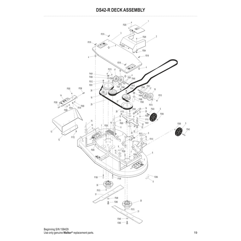 DS42-R DECK ASSEMBLY