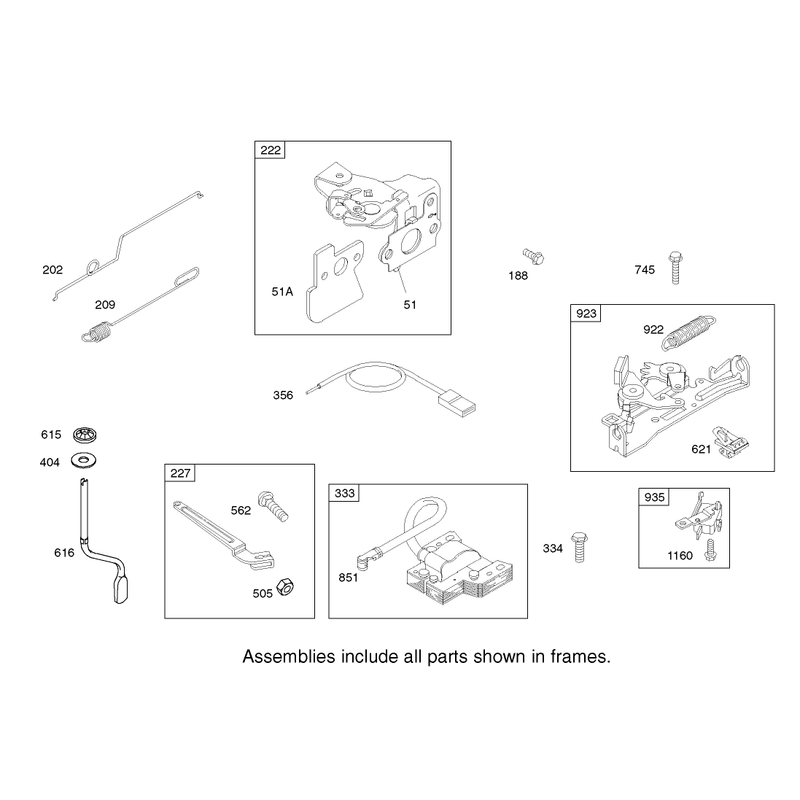 Governor Assembly Engine Briggs and Stratton Model 122607-0116-E1