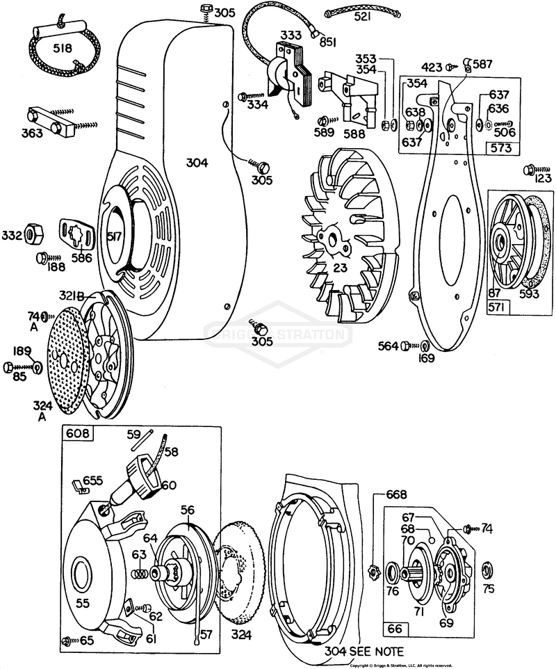 Blower Hsg,Rewind Assemblies