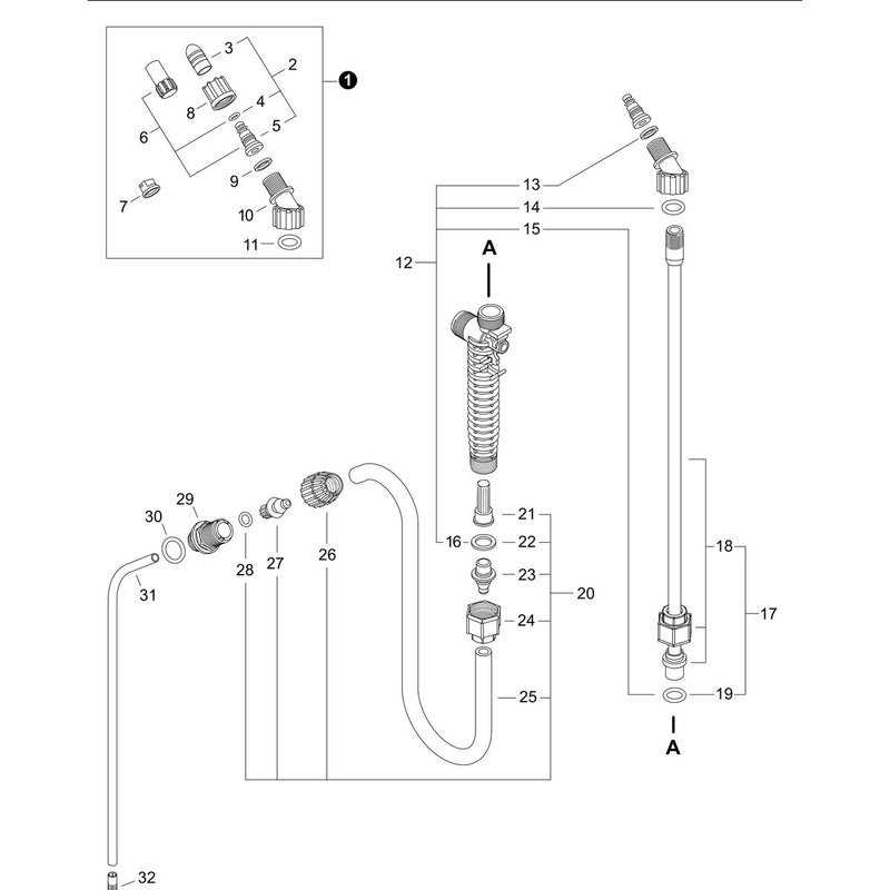 Nozzles, Wand, Hose