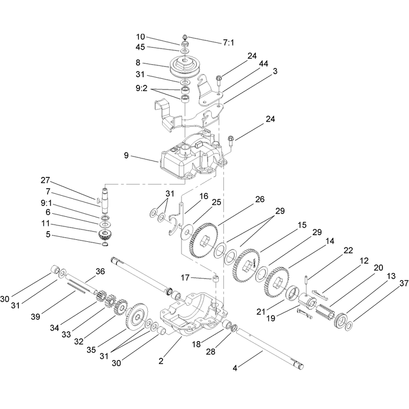 Gear Case Assembly No 74-1861