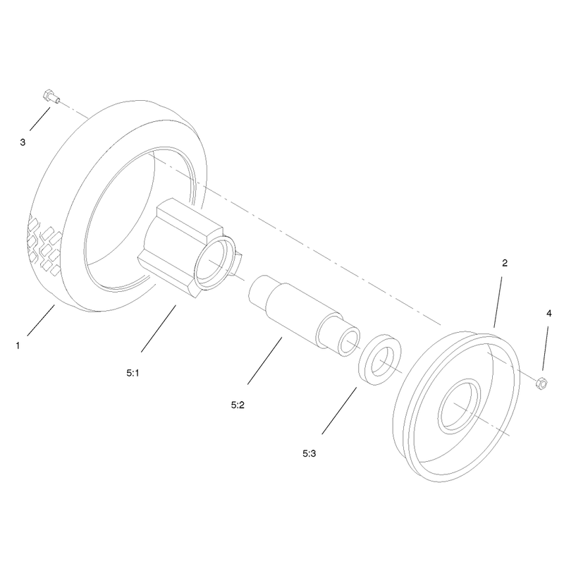Front Wheel and Tire Assembly No 53-7720