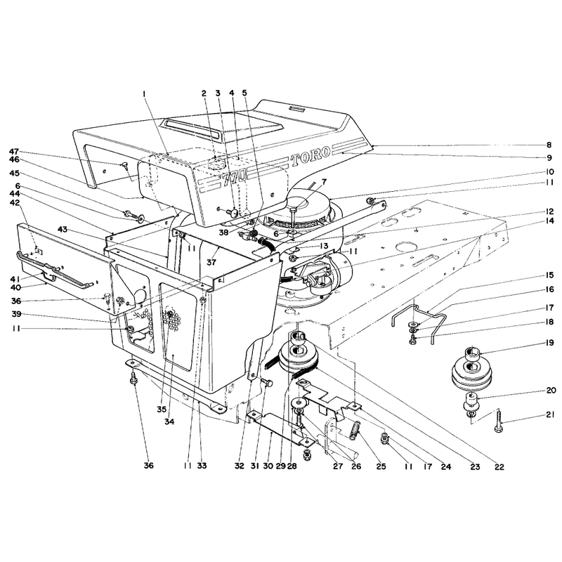 Hood And Engine Assembly