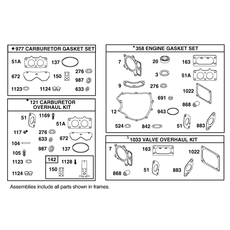 Carburetor Overhaul Kit Assembly Engine Briggs and Stratton Model 406777-0157-E1