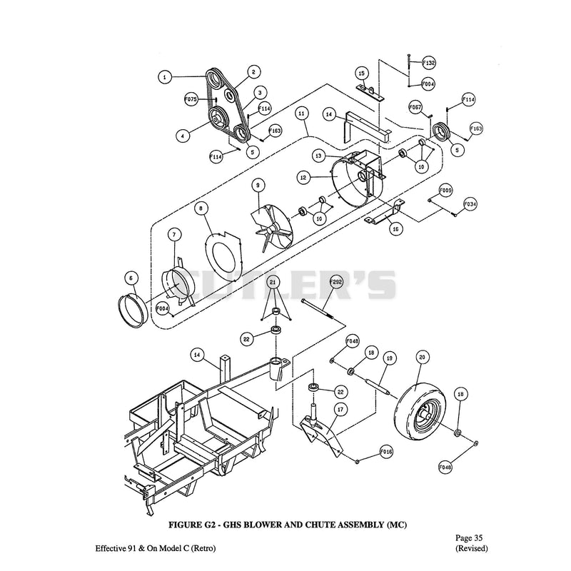 GHS Blower and Chute Assembly MC