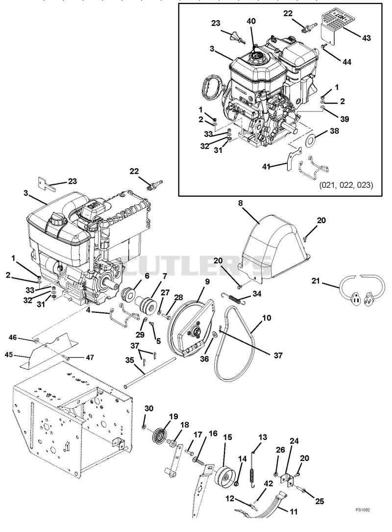 Engine And Belt Drive