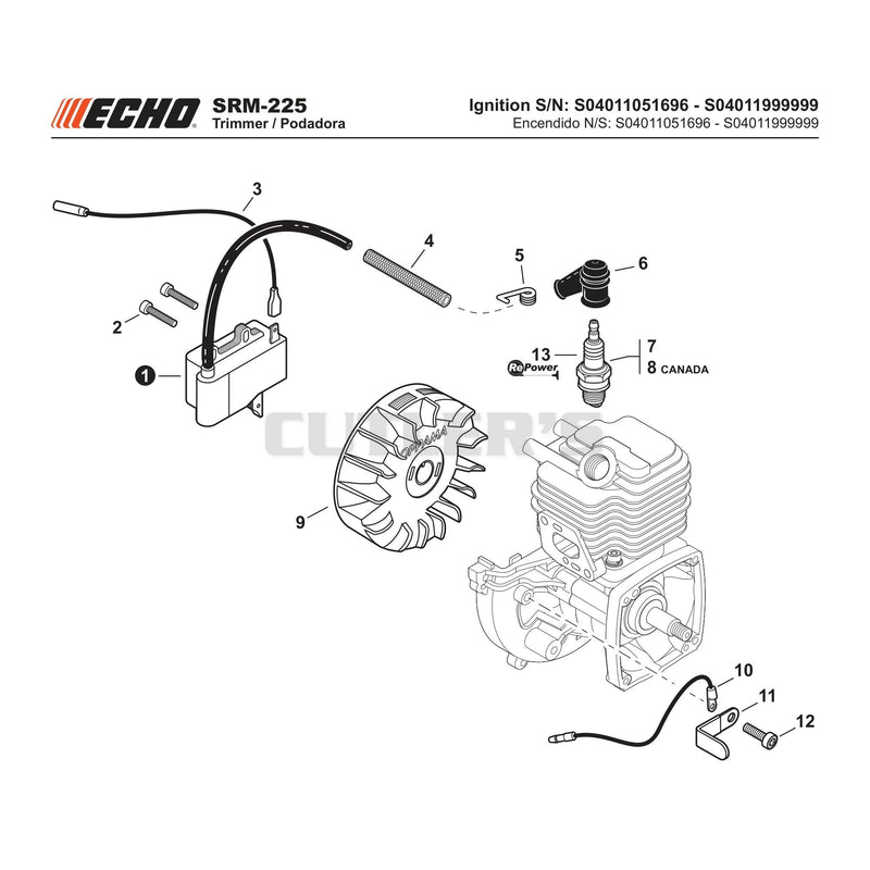 Ignition S/N S04011051696 - S04011999999