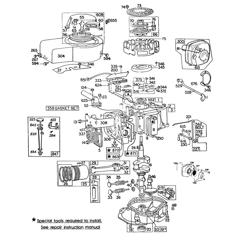 Engine Briggs and Stratton Model 130902-0543-01