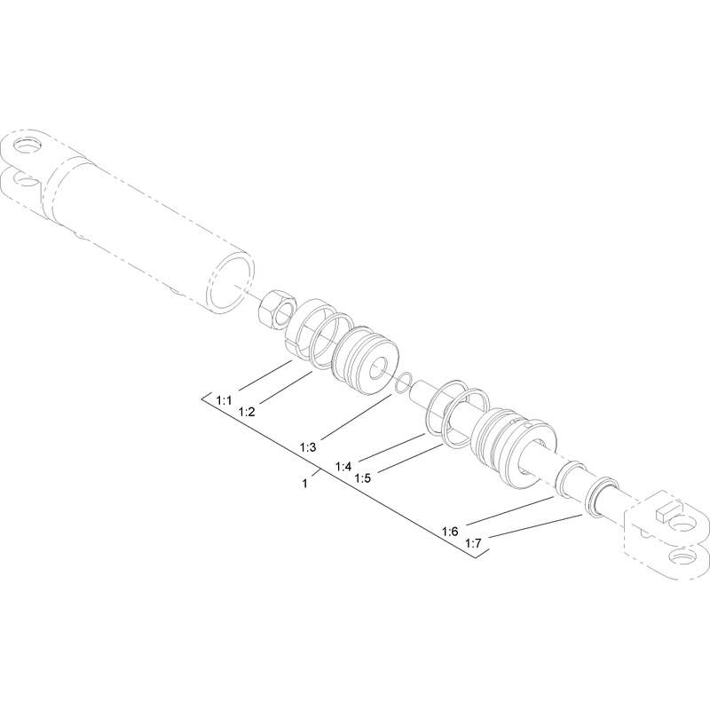 Hydraulic Cylinder Assembly No 114-1302
