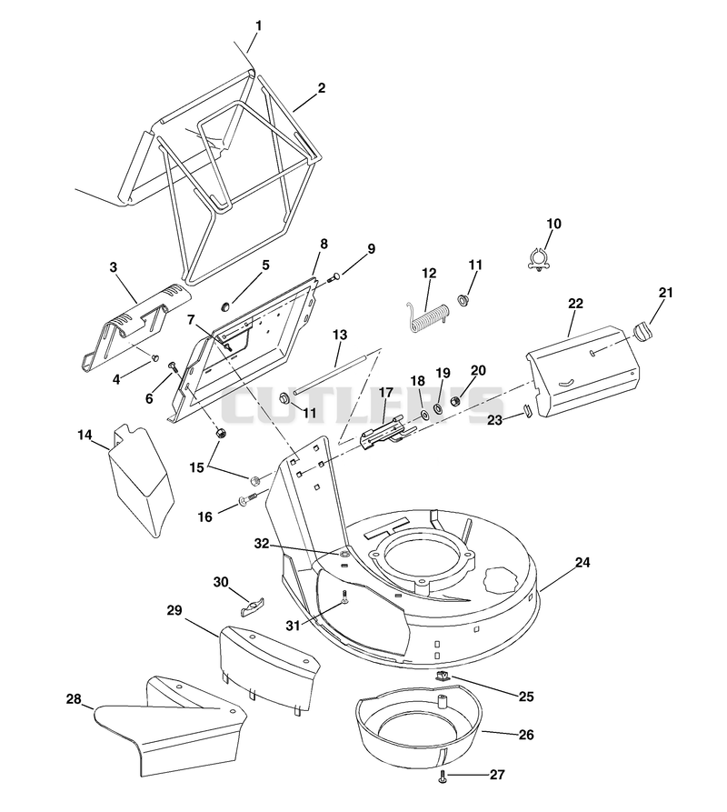 Mower Pan And Bag