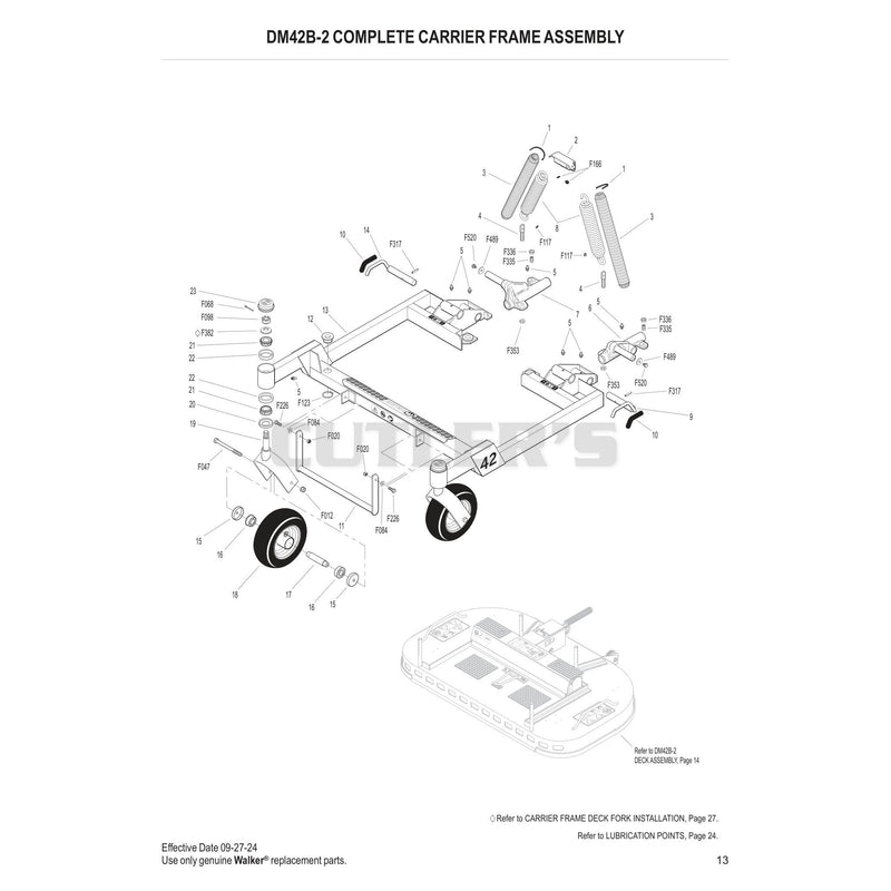 DM42B-2 Complete Carrier Frame Assembly
