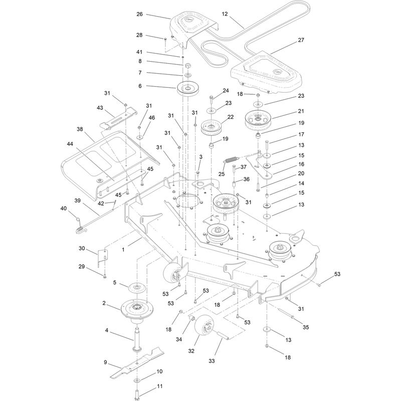48 Inch Deck Assembly