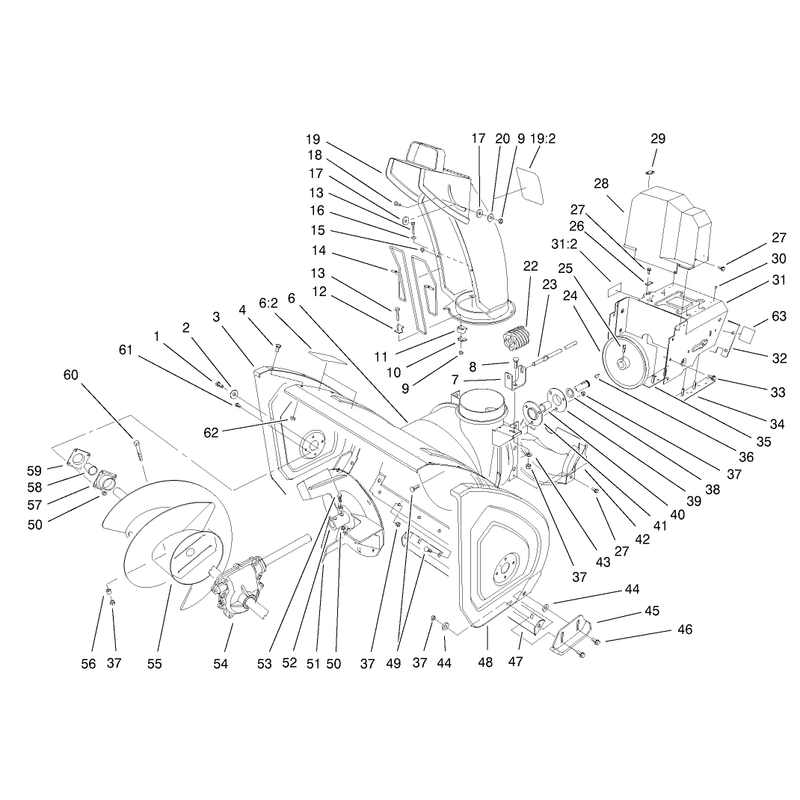 Housing And Engine Frame Assembly