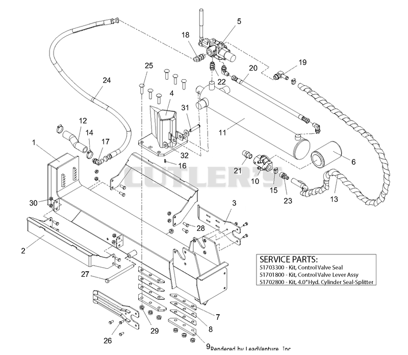 Beam And Hydraulic Cylinder