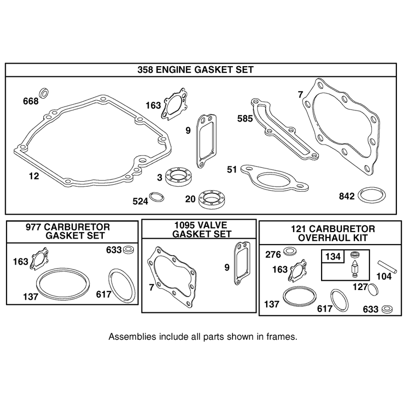Gasket Assembly Briggs and Stratton Model 12h802-1776-B1