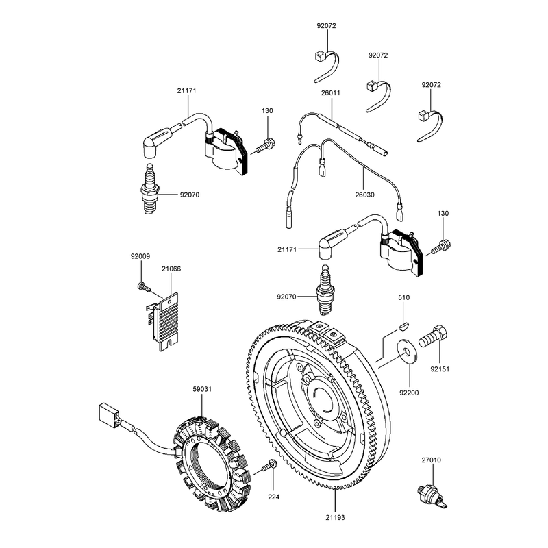 Electric Equipment Assembly Kawasaki FH721D-AS08