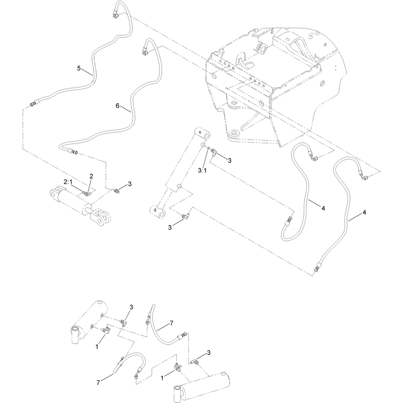 Backfill Blade Hose Assembly
