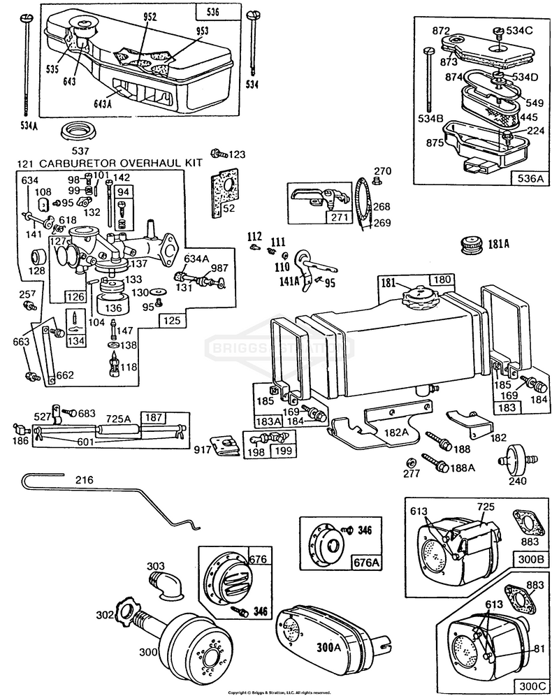 FuelTank,Mufflers,Carburetor
