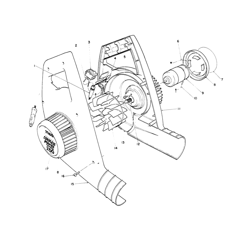 Blower Housing & Motor Assembly