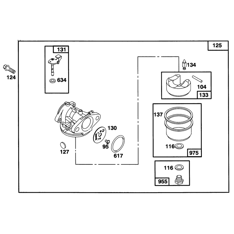 Engine Briggs and Stratton Model 128802-0615-01