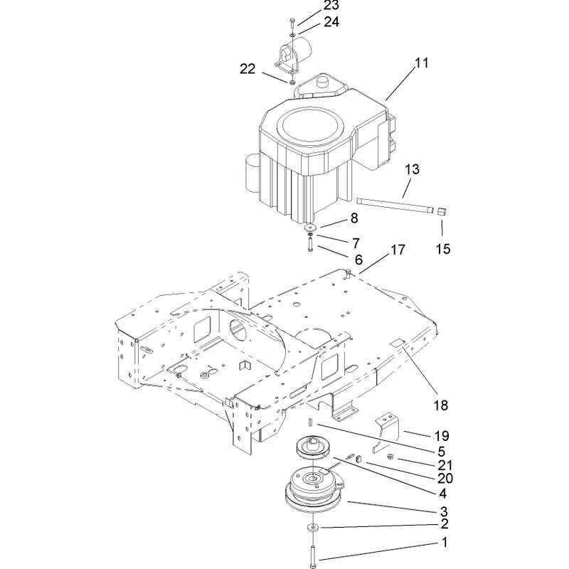 Engine and Clutch Assembly