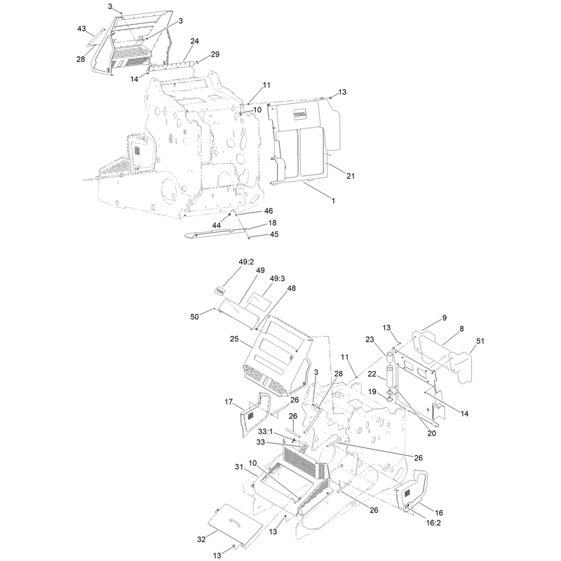 Hood and Cover Assembly