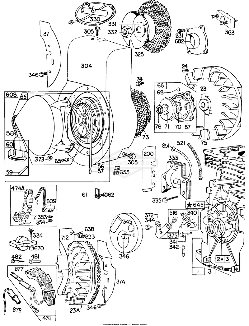 Blower Hsg,Flywheel,Rewind