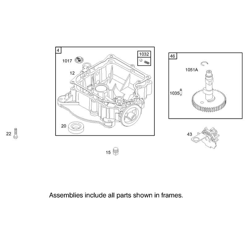 Crankcase Assembly Briggs and Stratton 286H77-0165-E1