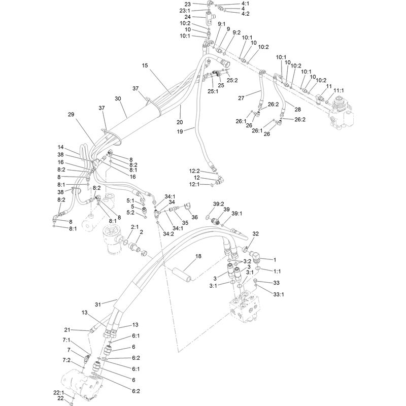 Hydraulic Hose Routing Assembly