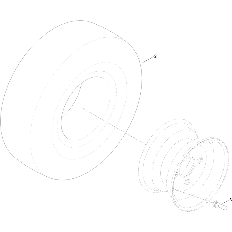 2 Ply Wheel and Tire Assembly No. 131-3670