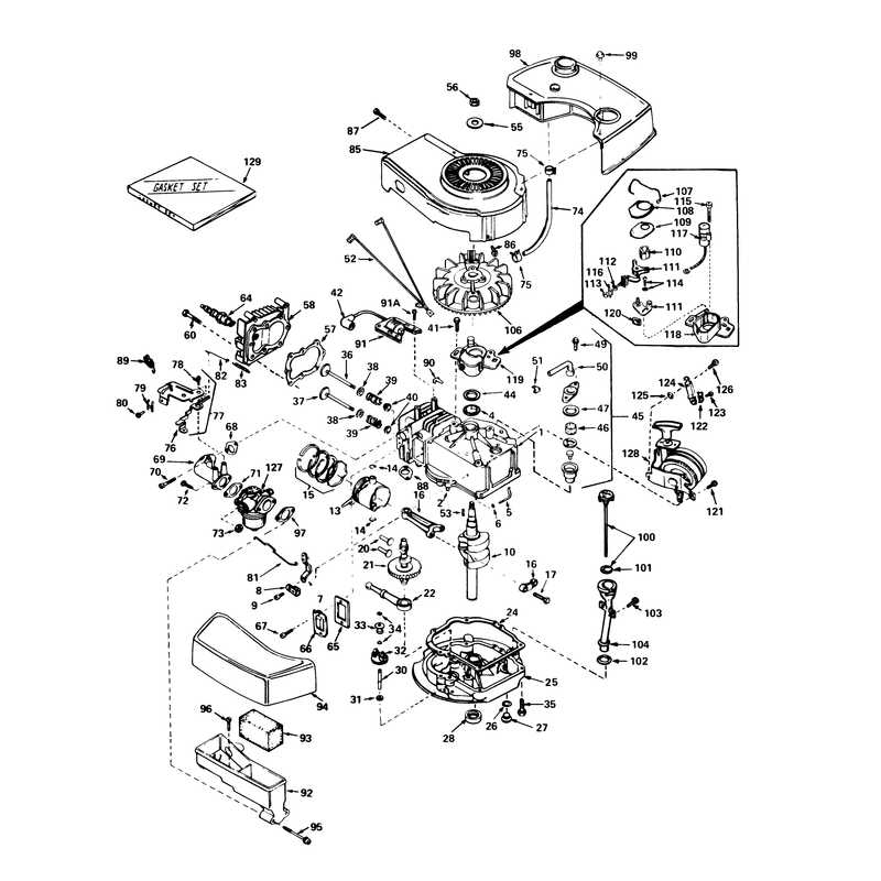 Engine Tecumseh Model No Tnt 100-10063c