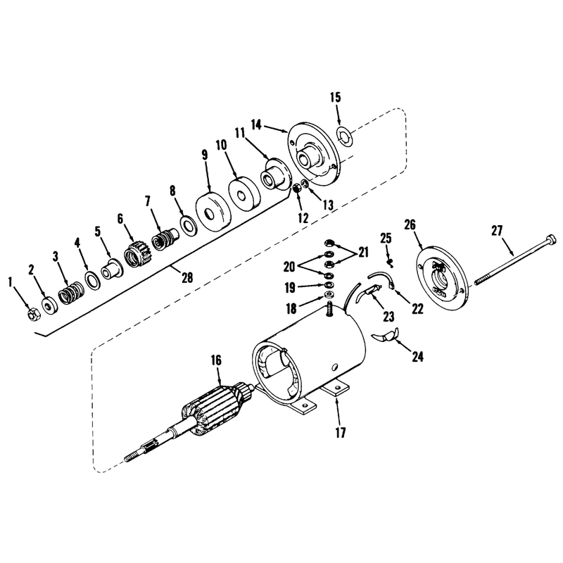 Model 29965 Starter Motor Assembly (electric)