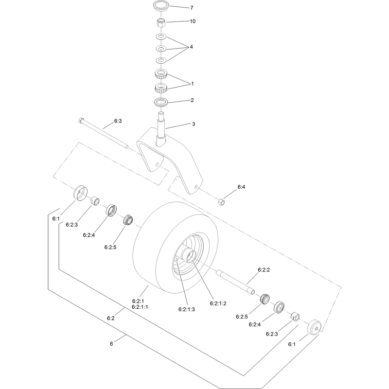Caster Wheel and Fork Assembly