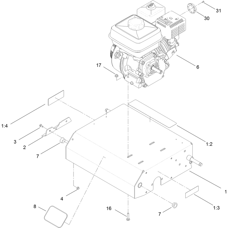 Frame and Engine Assembly